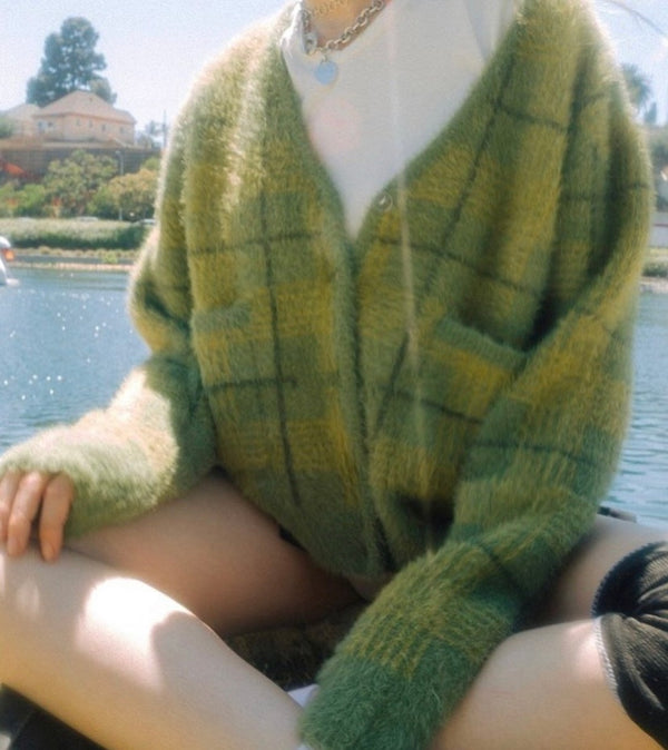 Suéter Cardigan puff-sleeve Kat